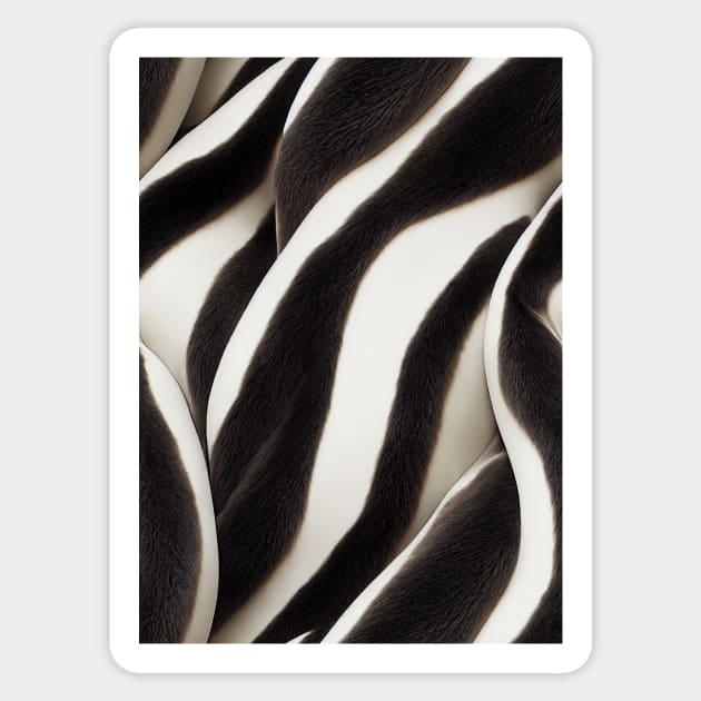 Stylized Zebra Fur - Printed Faux Hide #7 Sticker by Endless-Designs